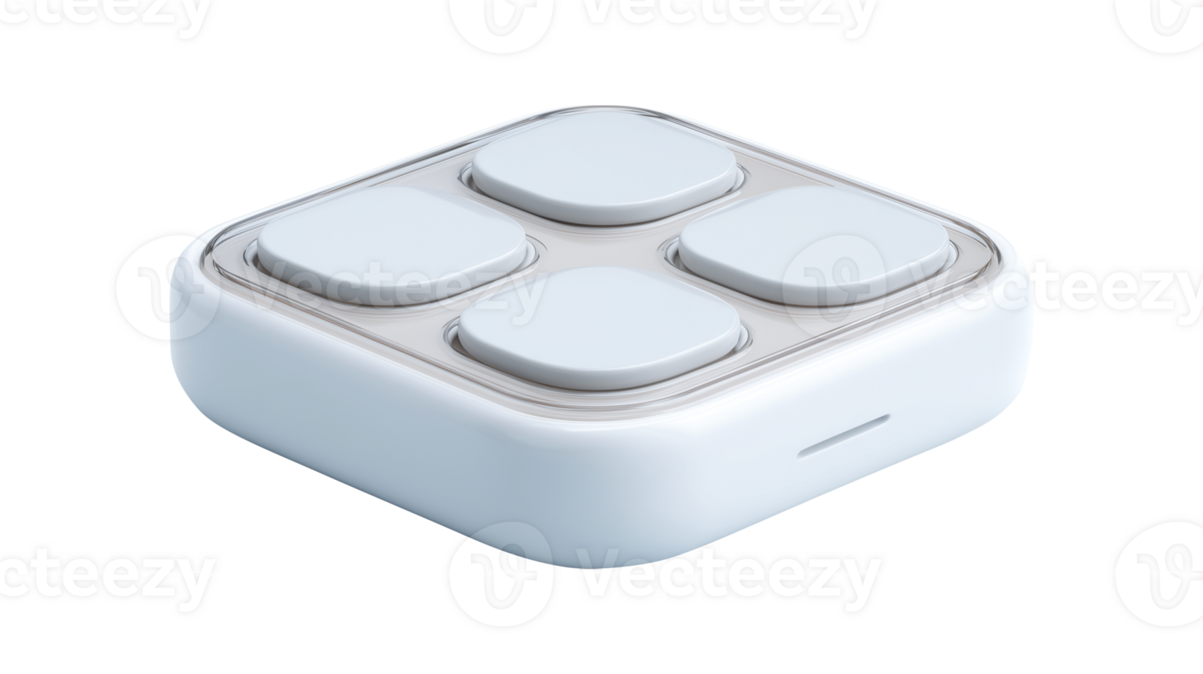 Sleek white controller for smart home entertainment setup png