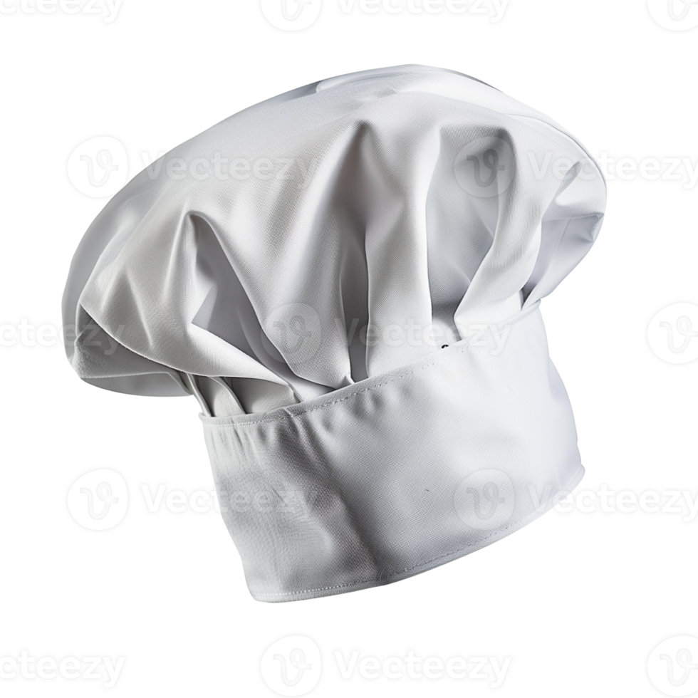 White Chef Hat Isolated on Transparent Background for Culinary Branding, Professional Cooking, Kitchen Decor, and Restaurant Design Elements png