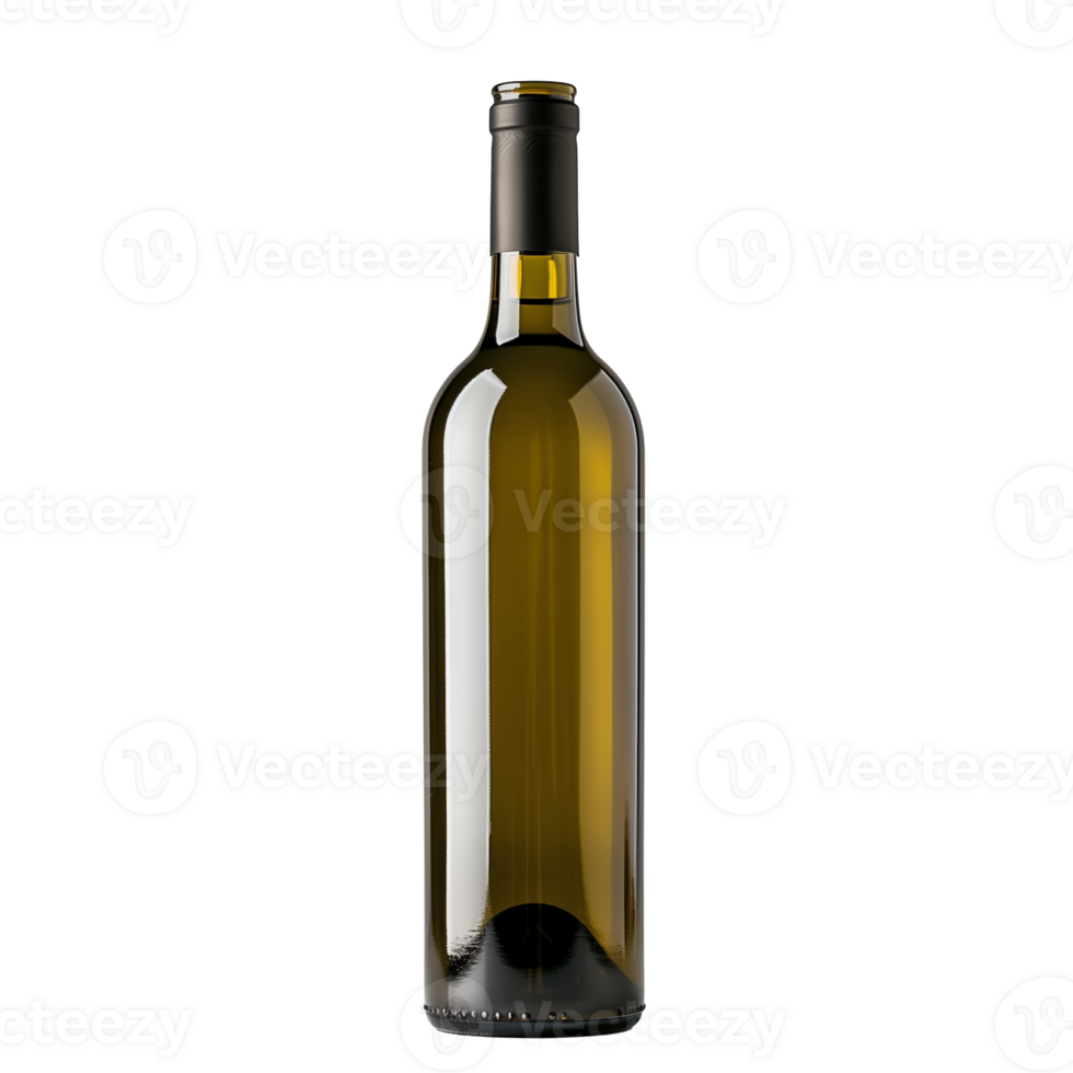 Transparent Wine Bottle on Transparent Background Isolated for Design and Branding Projects png