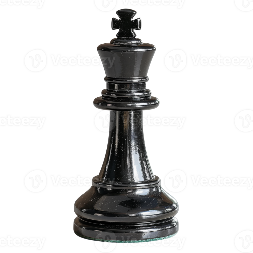 Chess King Piece on Transparent Background Isolated for Strategic Game and Design Concept Illustrations png
