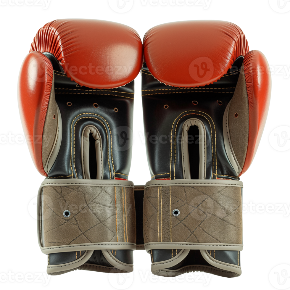 Professional Boxing Gloves Isolated on Transparent Background in High Detail for Athletic Promotion and Sports Equipment Design png