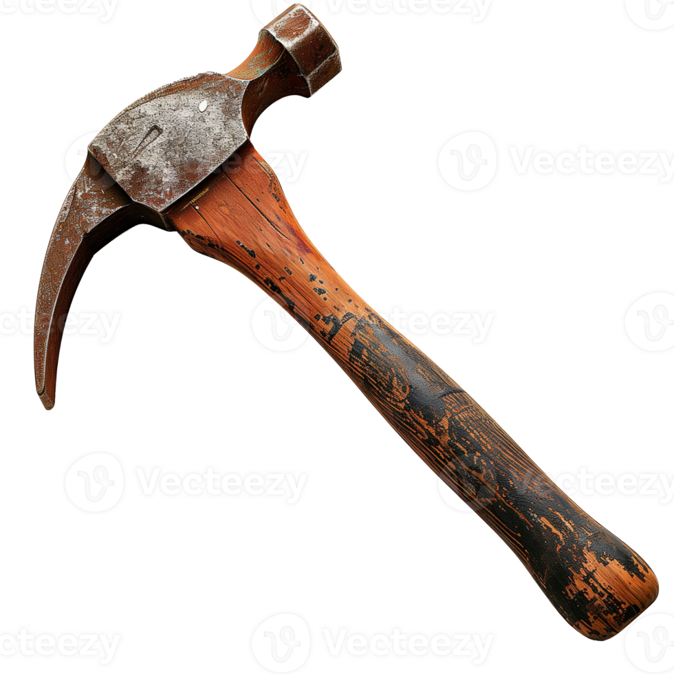 Full View of a Hammer on Transparent Background Isolated Image for Construction and DIY Projects png
