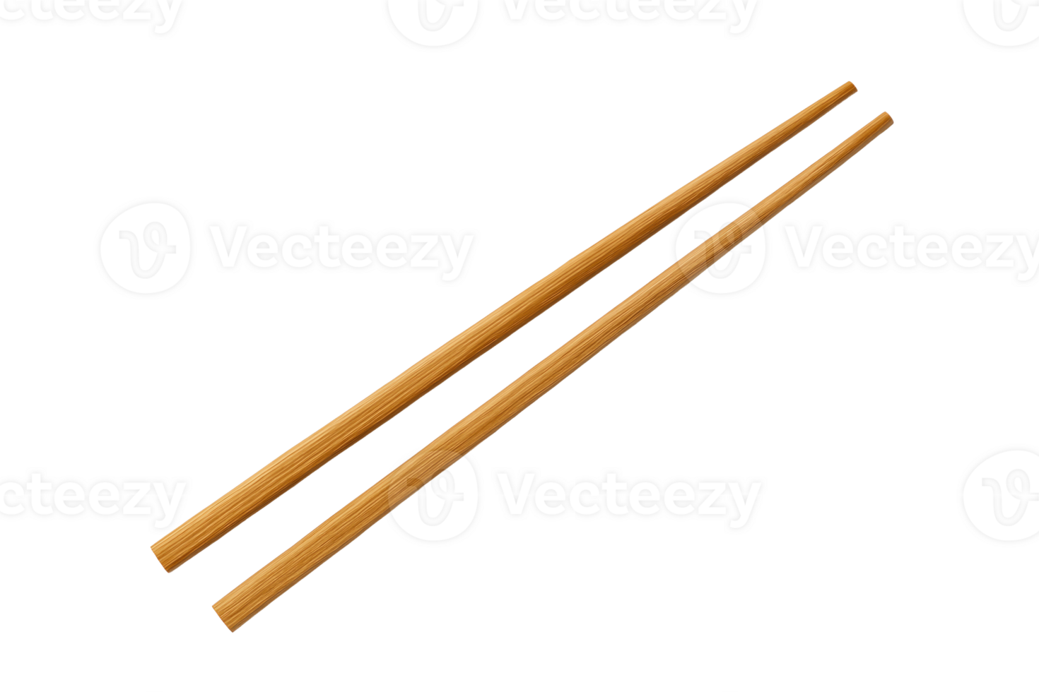 Natural bamboo chopstick set. Pair of wooden chopsticks for asian food. Eating utensil kitchenware for restaurant menu on transparent background. png