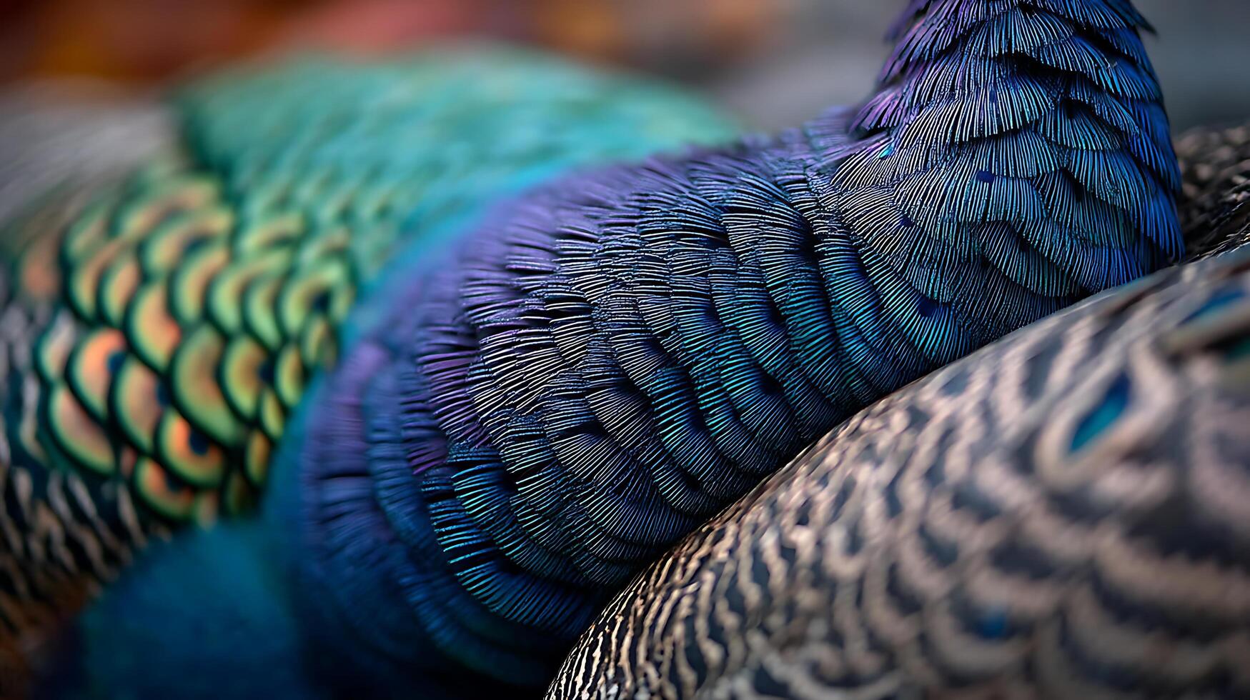 A close up of a bird's feathers photo