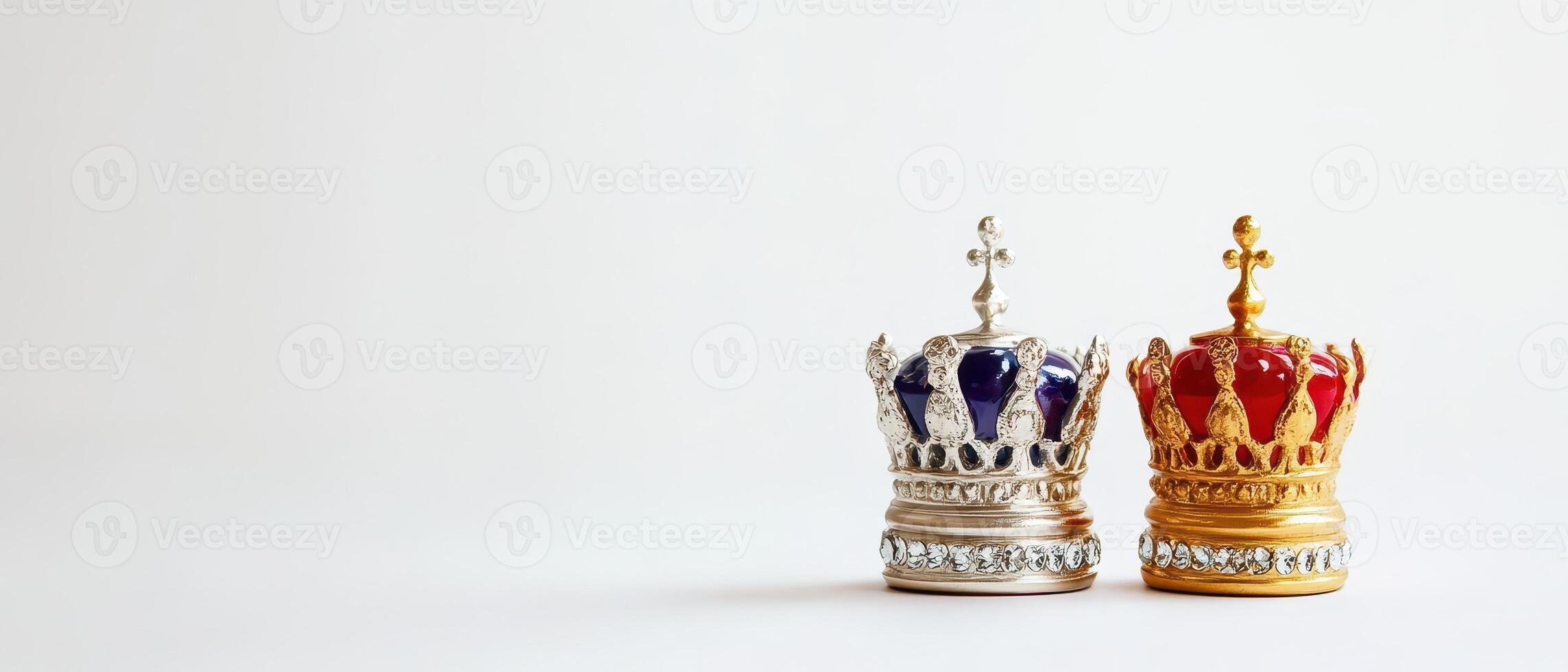 Unique crowns on a white background photo