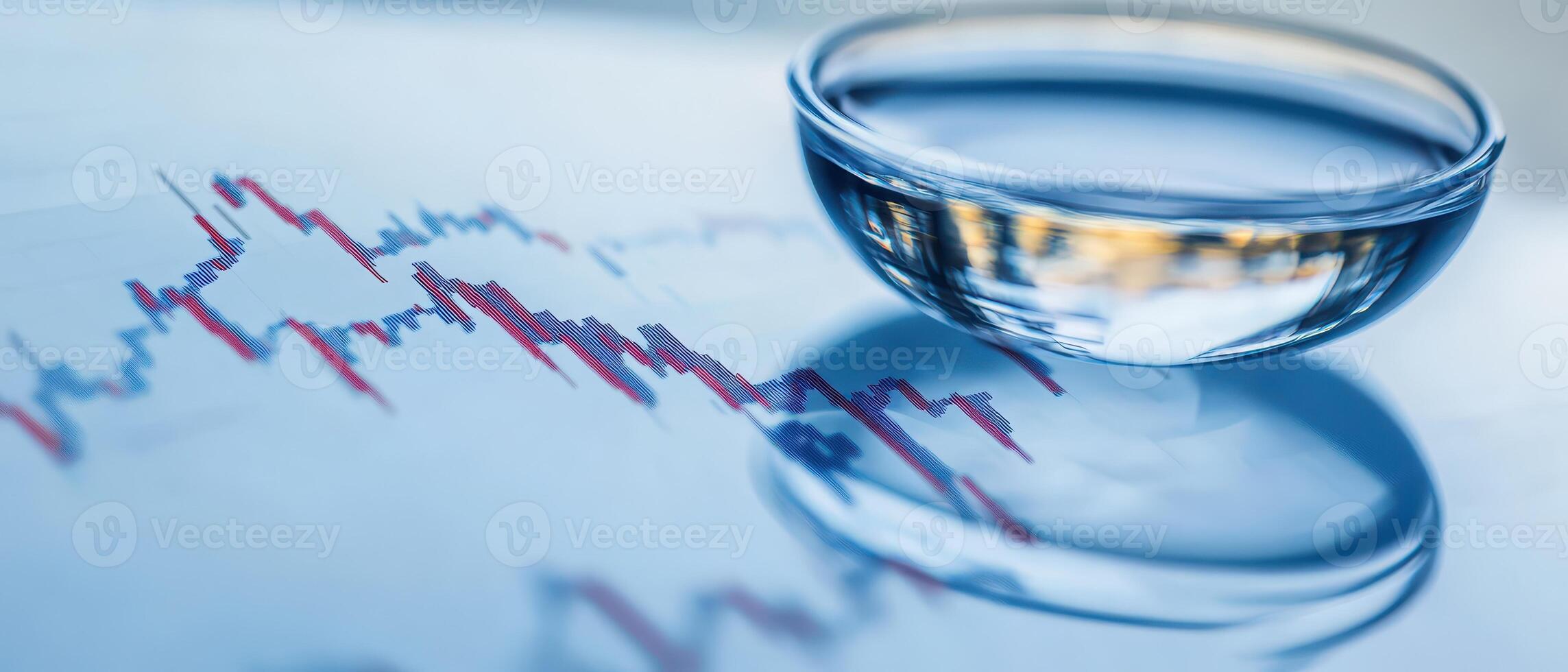 Analyzing financial trends with a magnifying lens photo