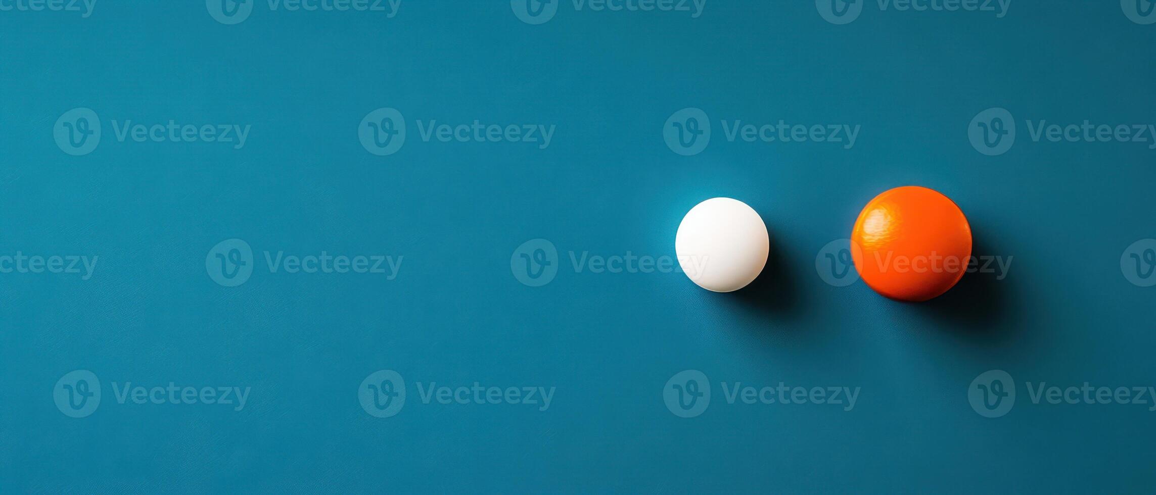 Colorful balls on a blue background with shadows photo
