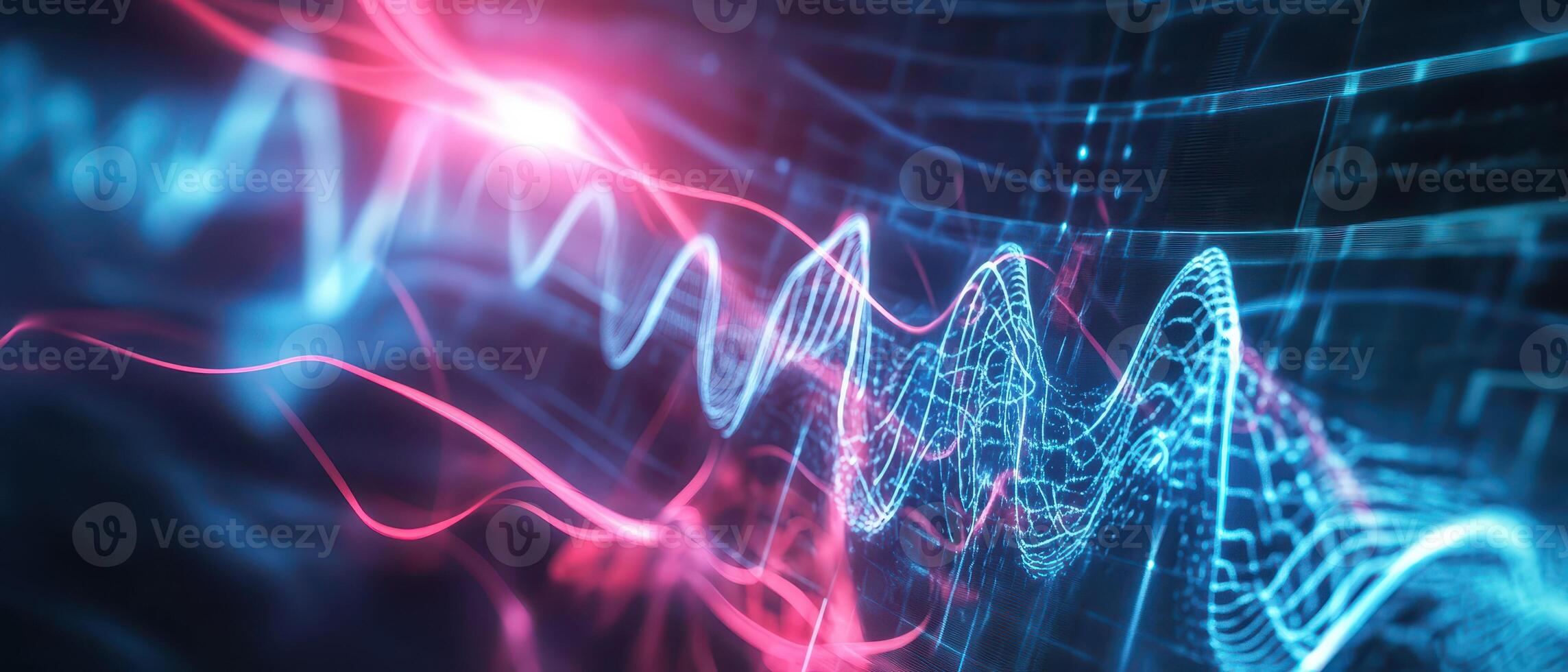 Vibrant digital waveforms in abstract design photo