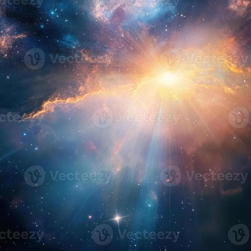 Cosmic explosion creates brilliant light in space photo