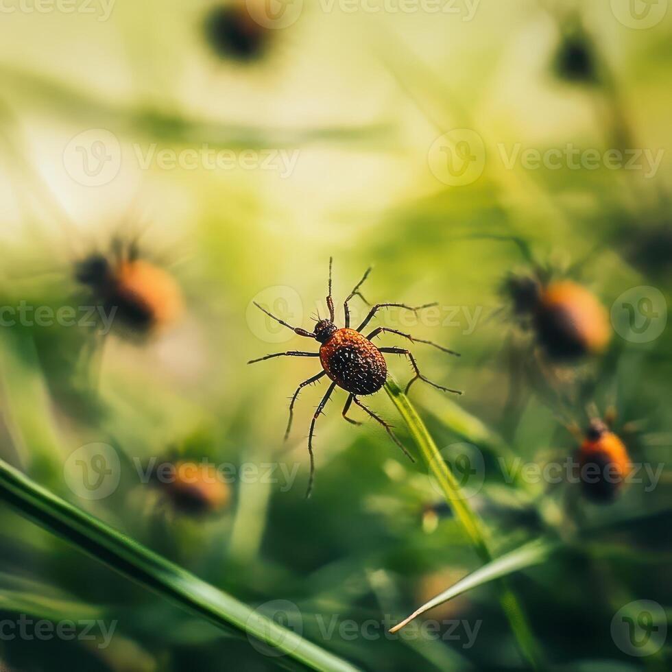 Close up of insects on grass during daylight photo