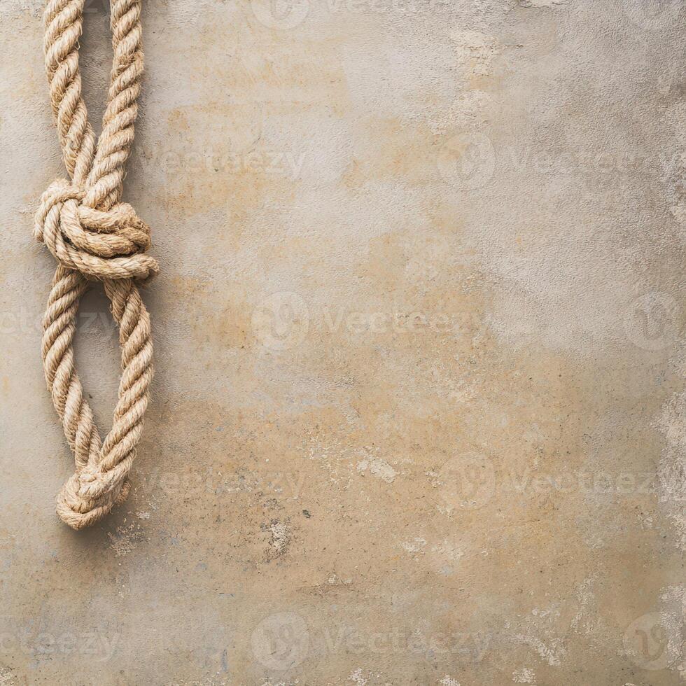 Close up of a decorative knot on rustic wall photo