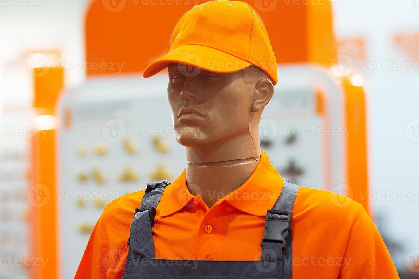 Mannequin in the uniform of a mechanic, plumbing photo