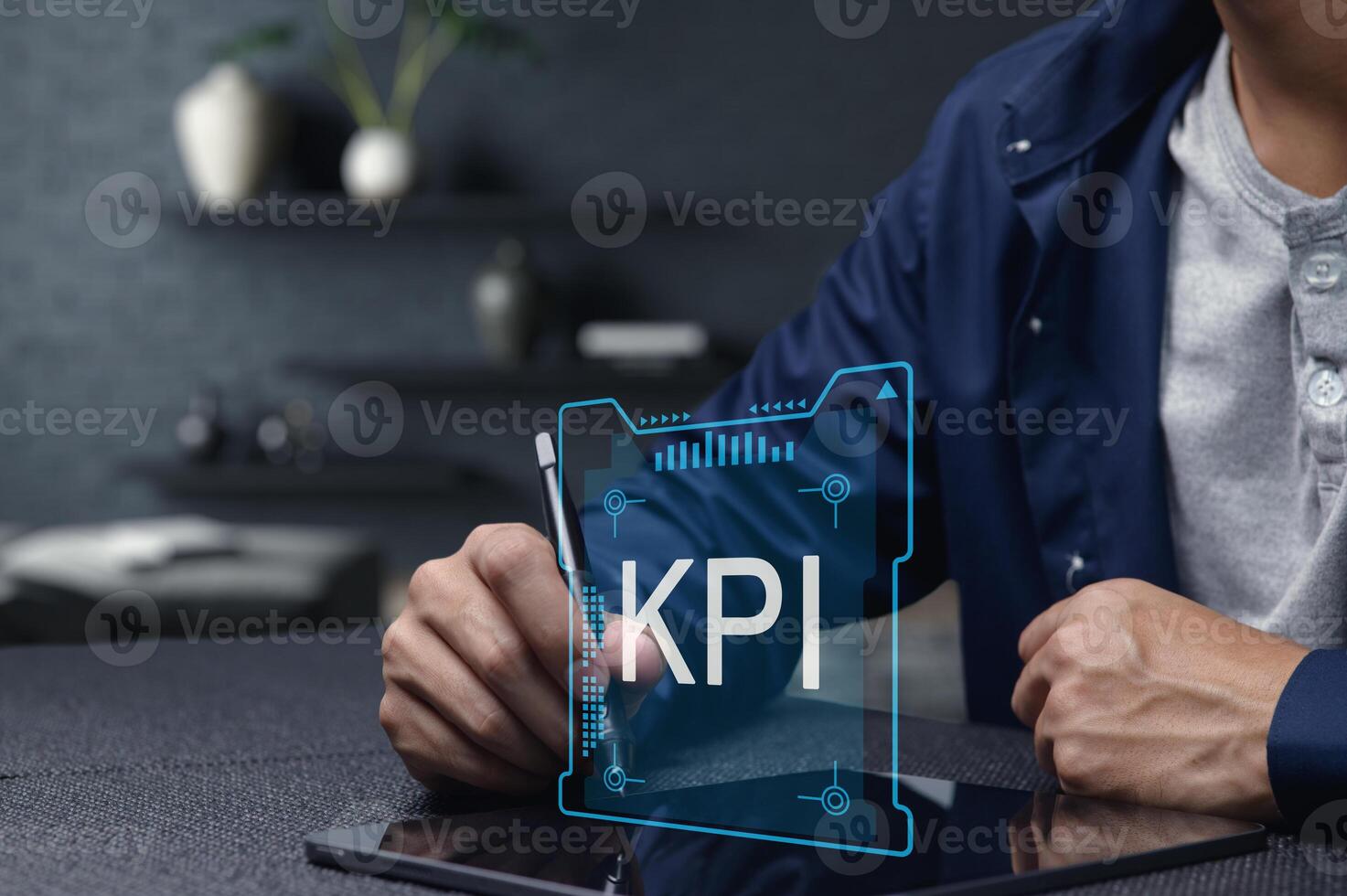 Digital Analytics Dashboard with Key Performance Indicators Focus photo