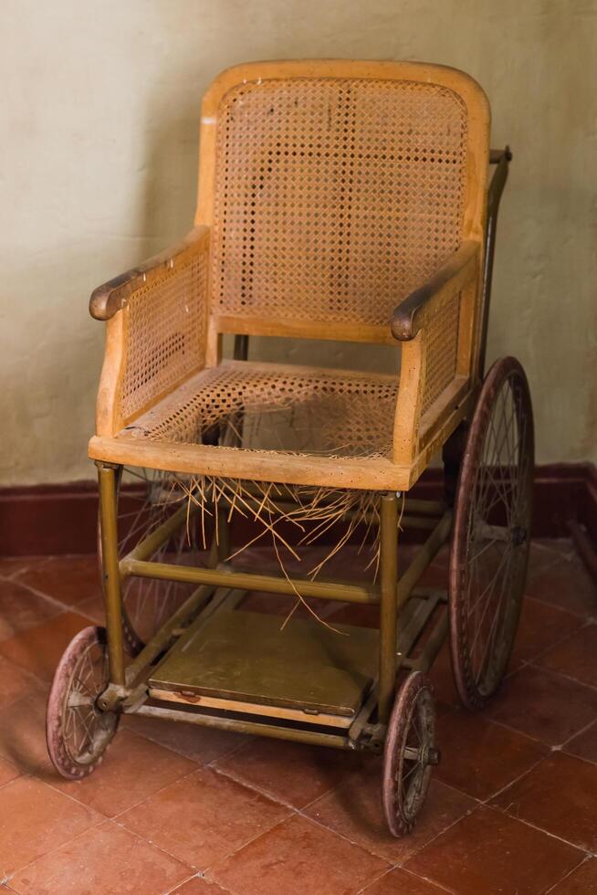 St Remy de Provence, France - February 12, 2018. Reconstruction of Vincent Van Gogh's room in the monastery of St. Paul de Mausole. photo