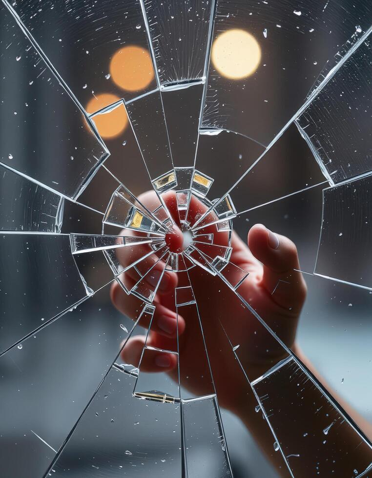 broken glass window photo