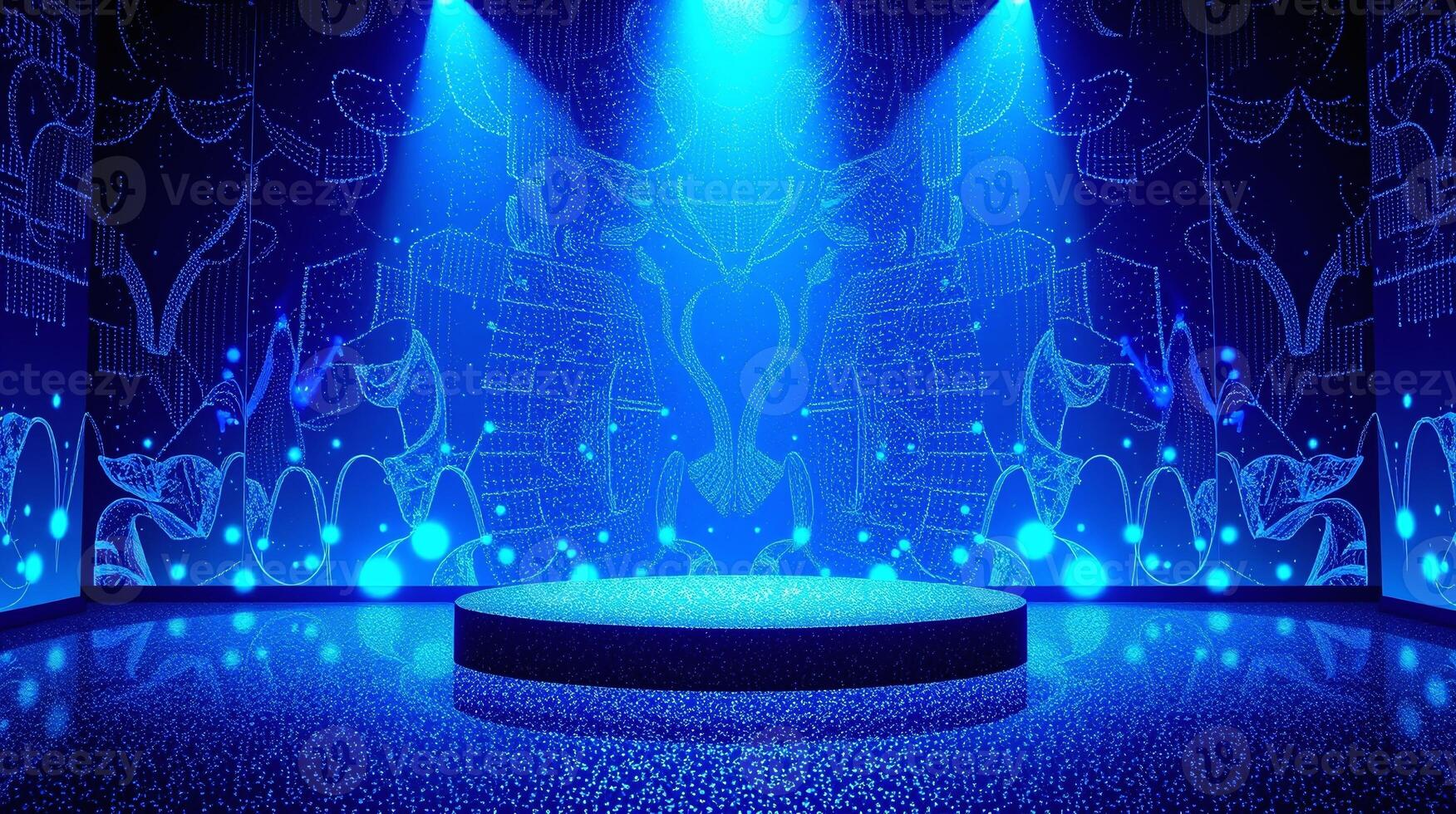 A captivating digital rendering of an abstract, illuminated stage. photo