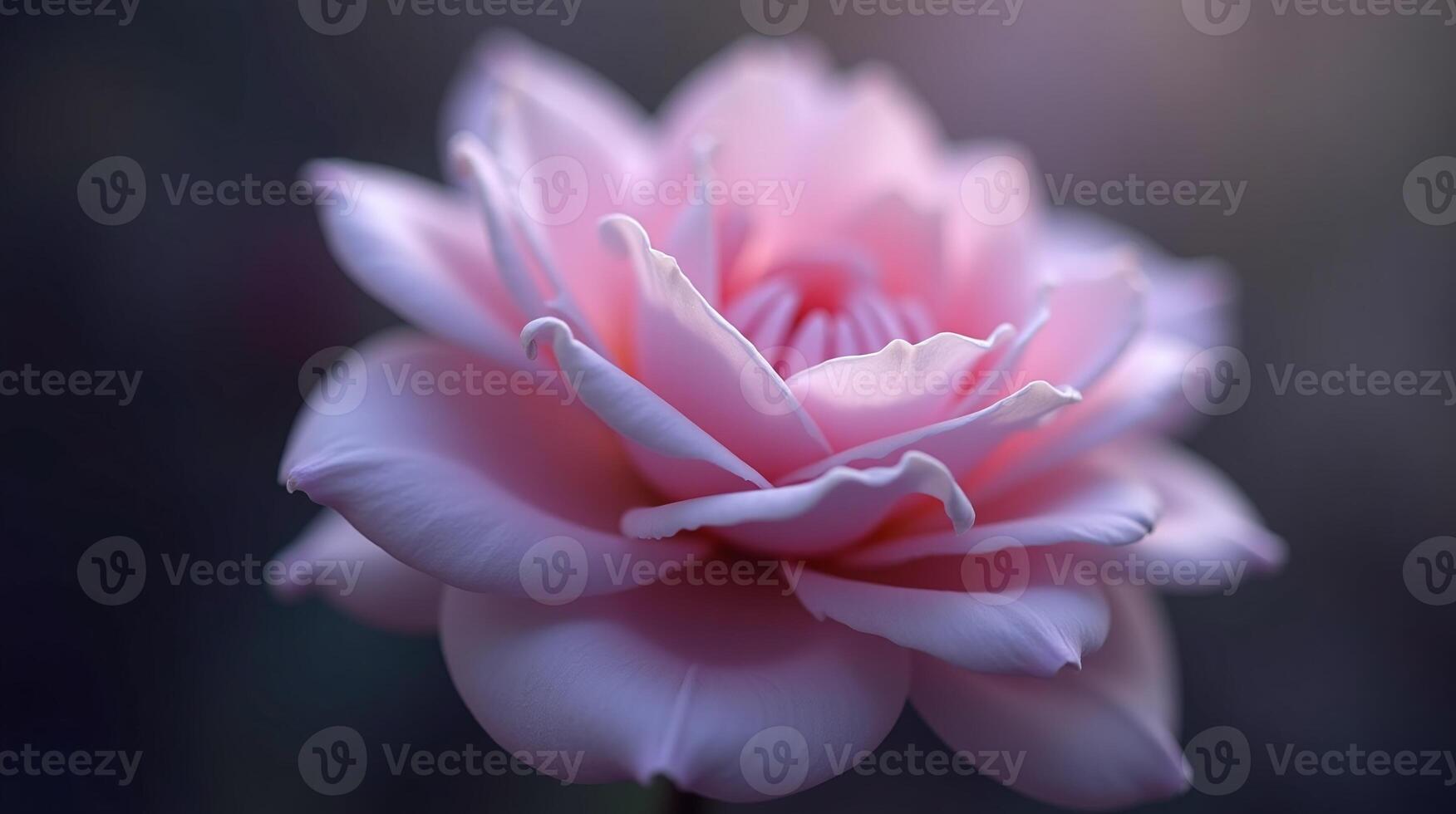 Delicate and pristine, the flower unfolds its beauty. photo