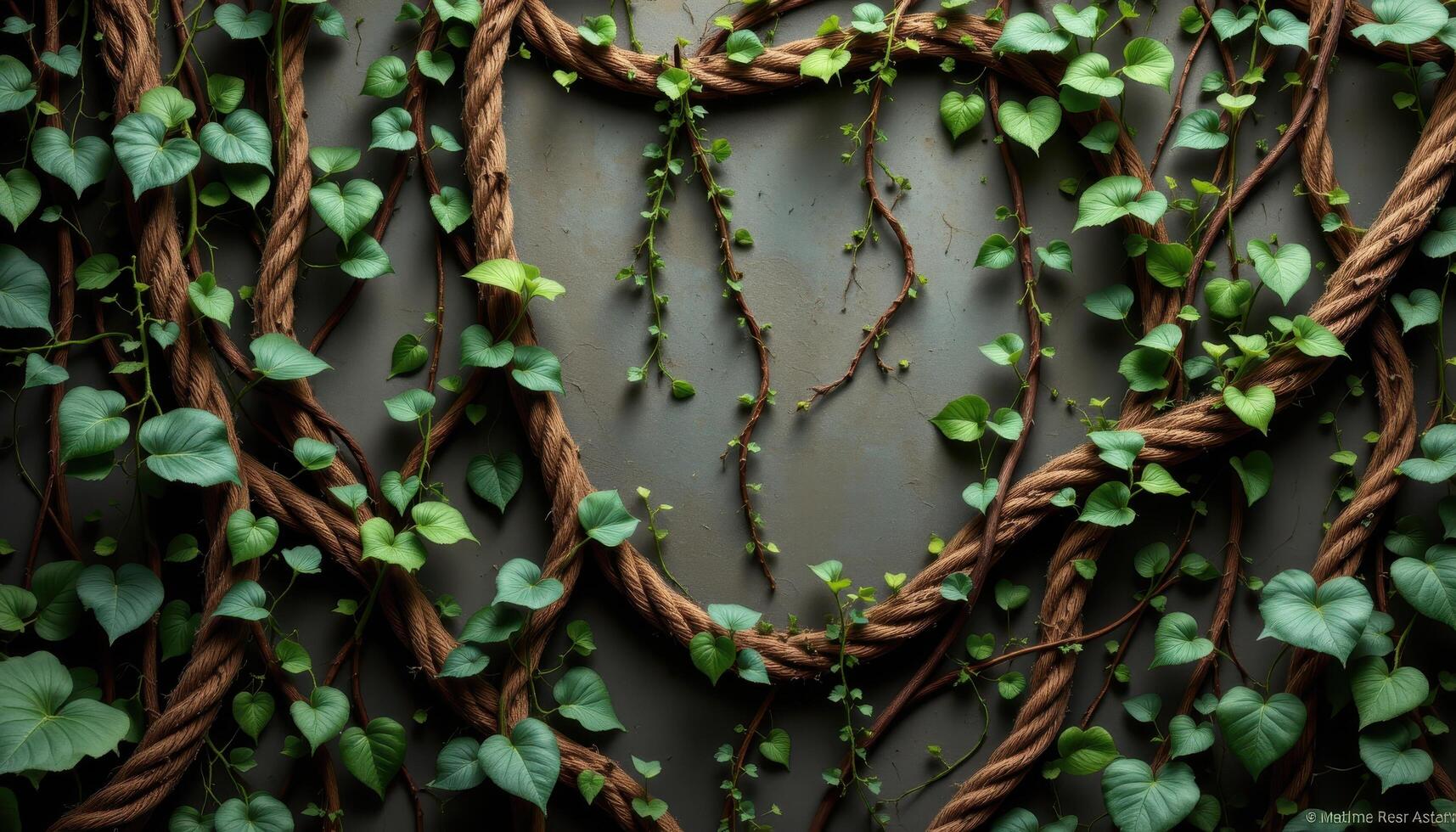 dense jungle vines intertwining like ropes. photo