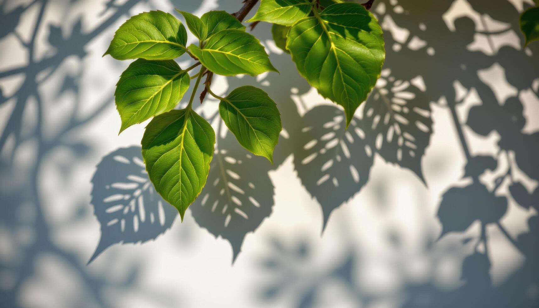 layered ornamental leaves casting patterned shadows photo