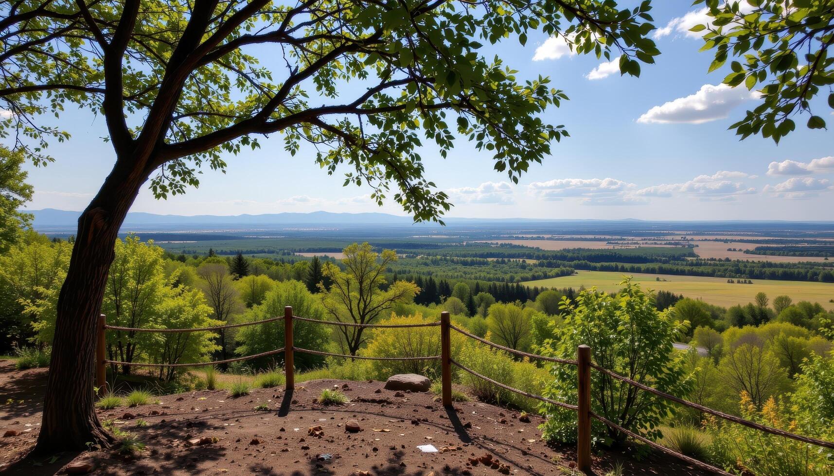 scenic overlook with sweeping views of summer plains photo