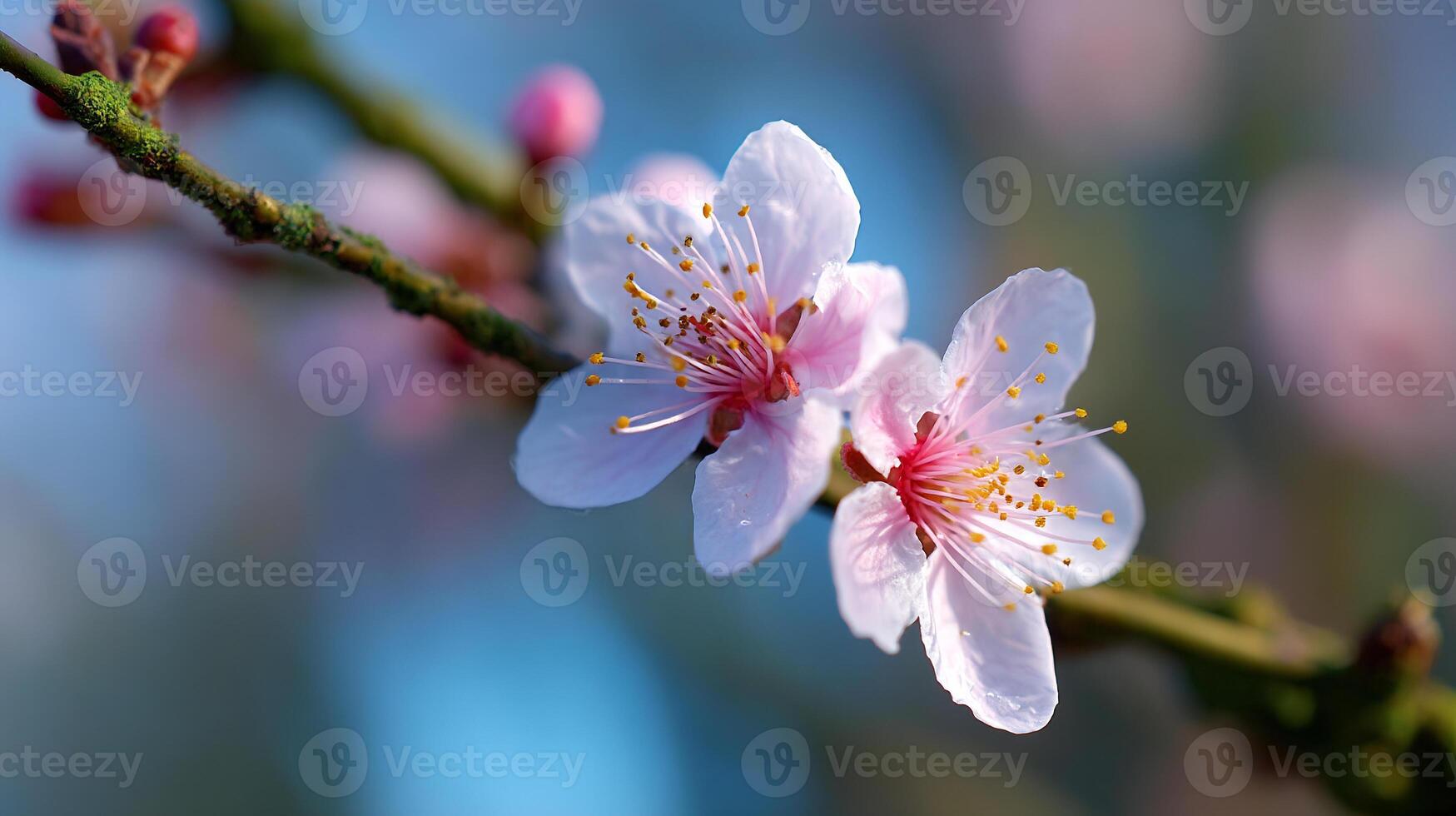 Detailed macro flower photo against green soft background