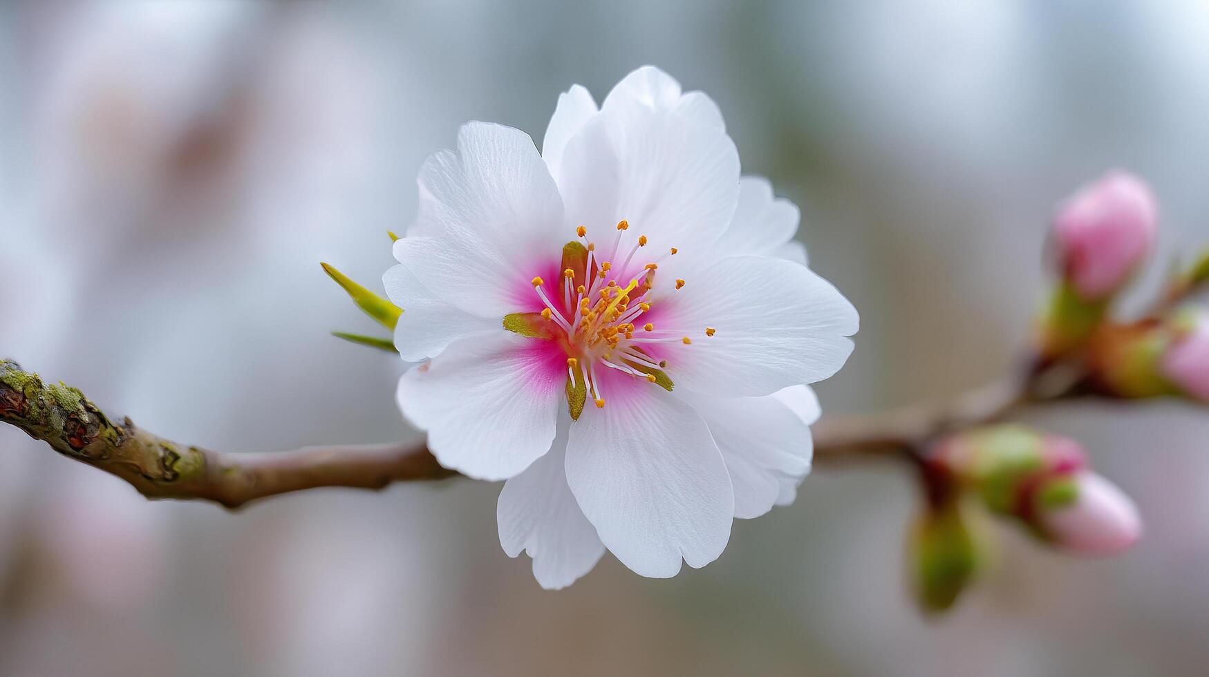 Sharp photo of flower with blur behind petals