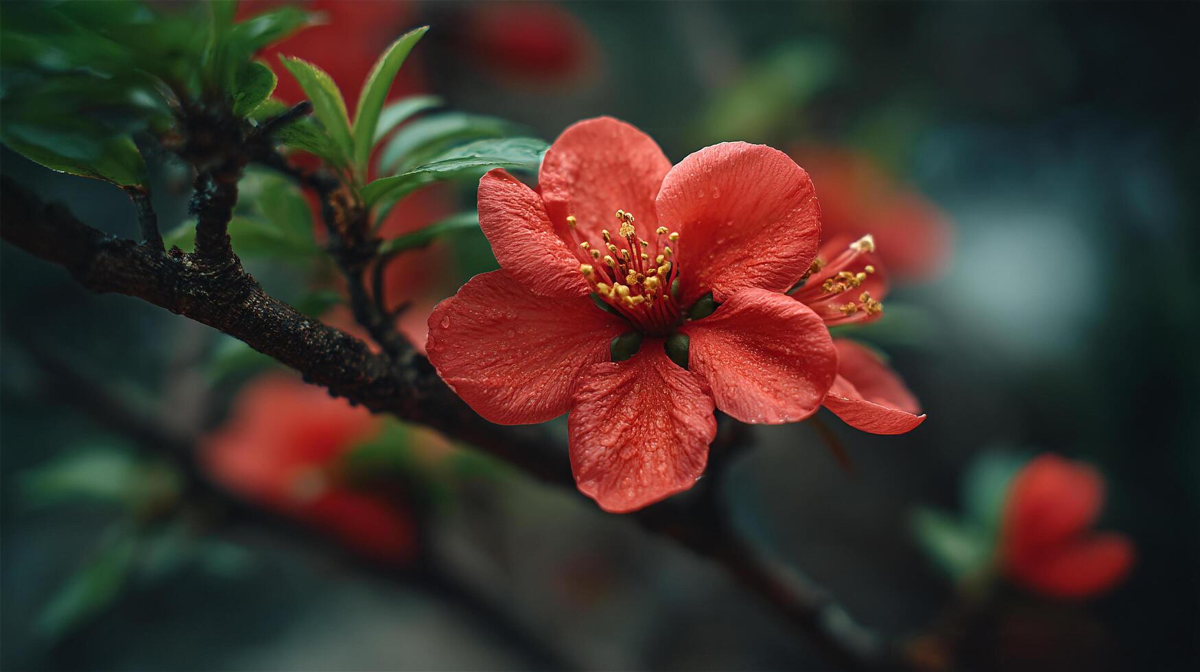 Bright vibrant flower photo with natural textures and light