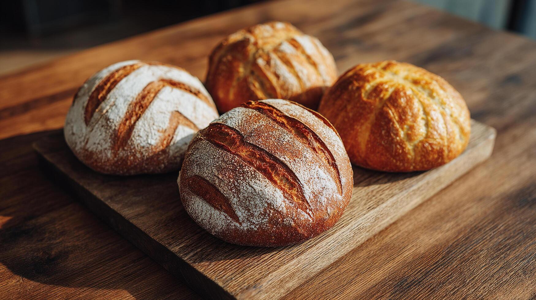 Crunchy crust and soft crumb bread photography photo