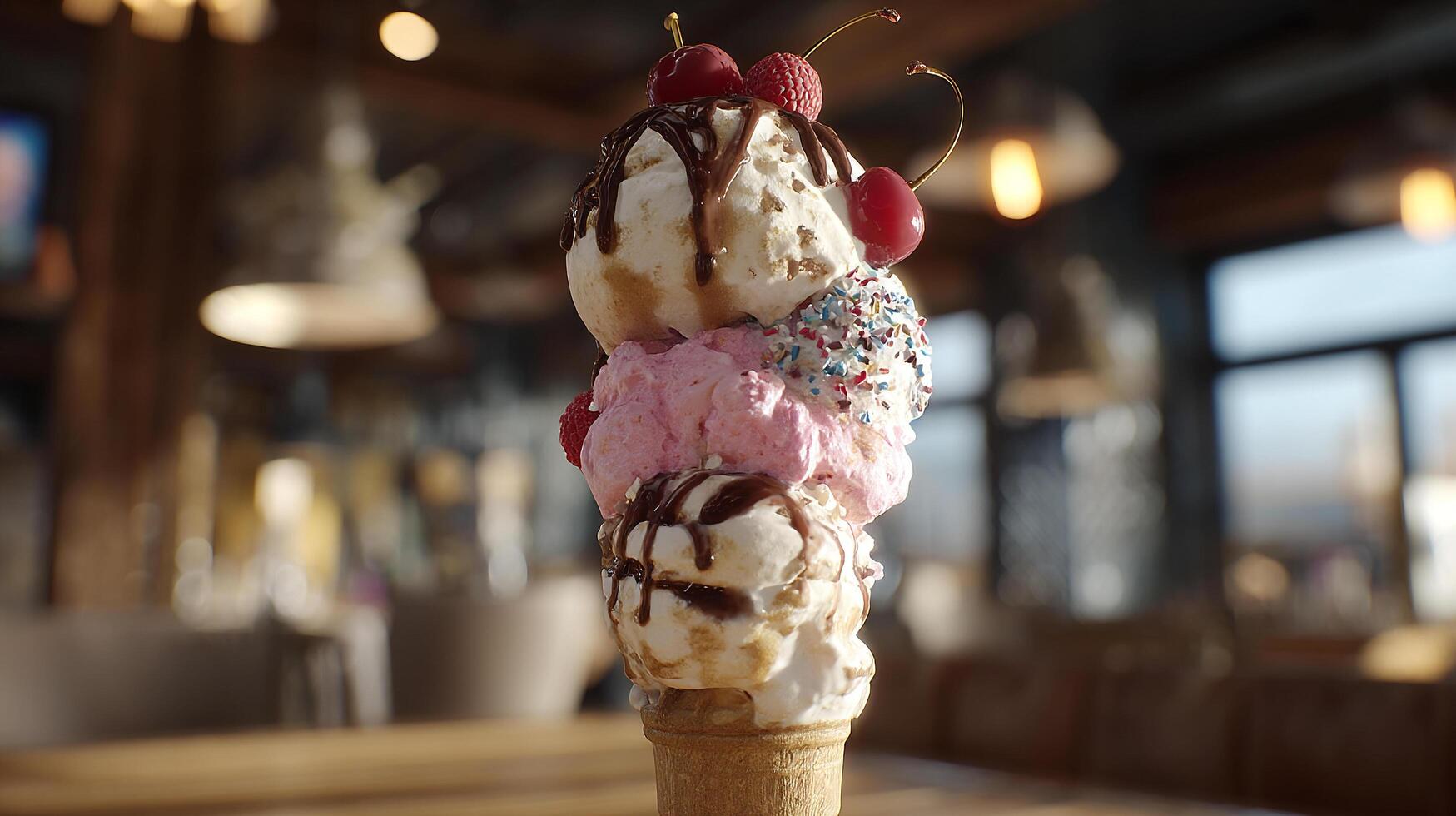 Soft textured dessert in commercial photo format