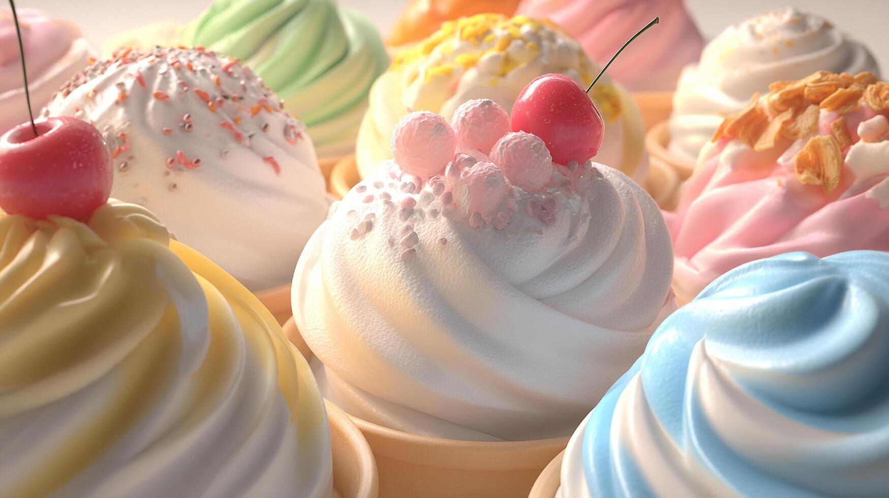 Frozen treat with pastel tone and shadow photo