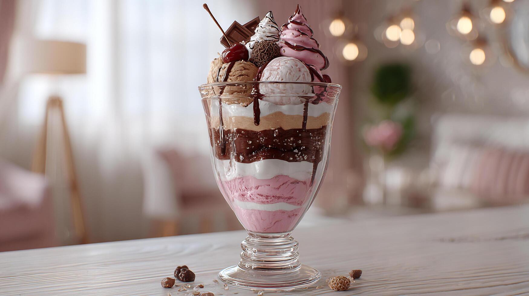 Ice cream texture photo highlighted with soft shadows
