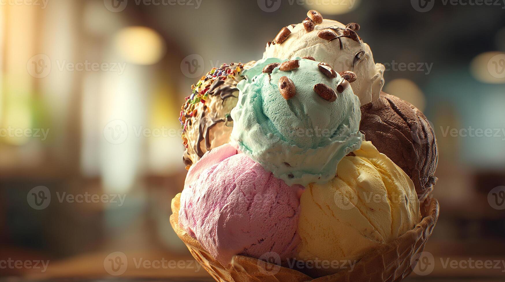 Ice cream photo with soft shadows and highlights
