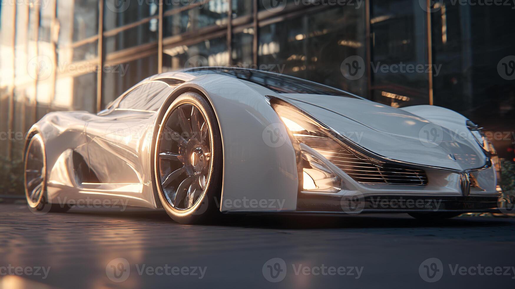 Crisp high-end car shot in sunlight photo