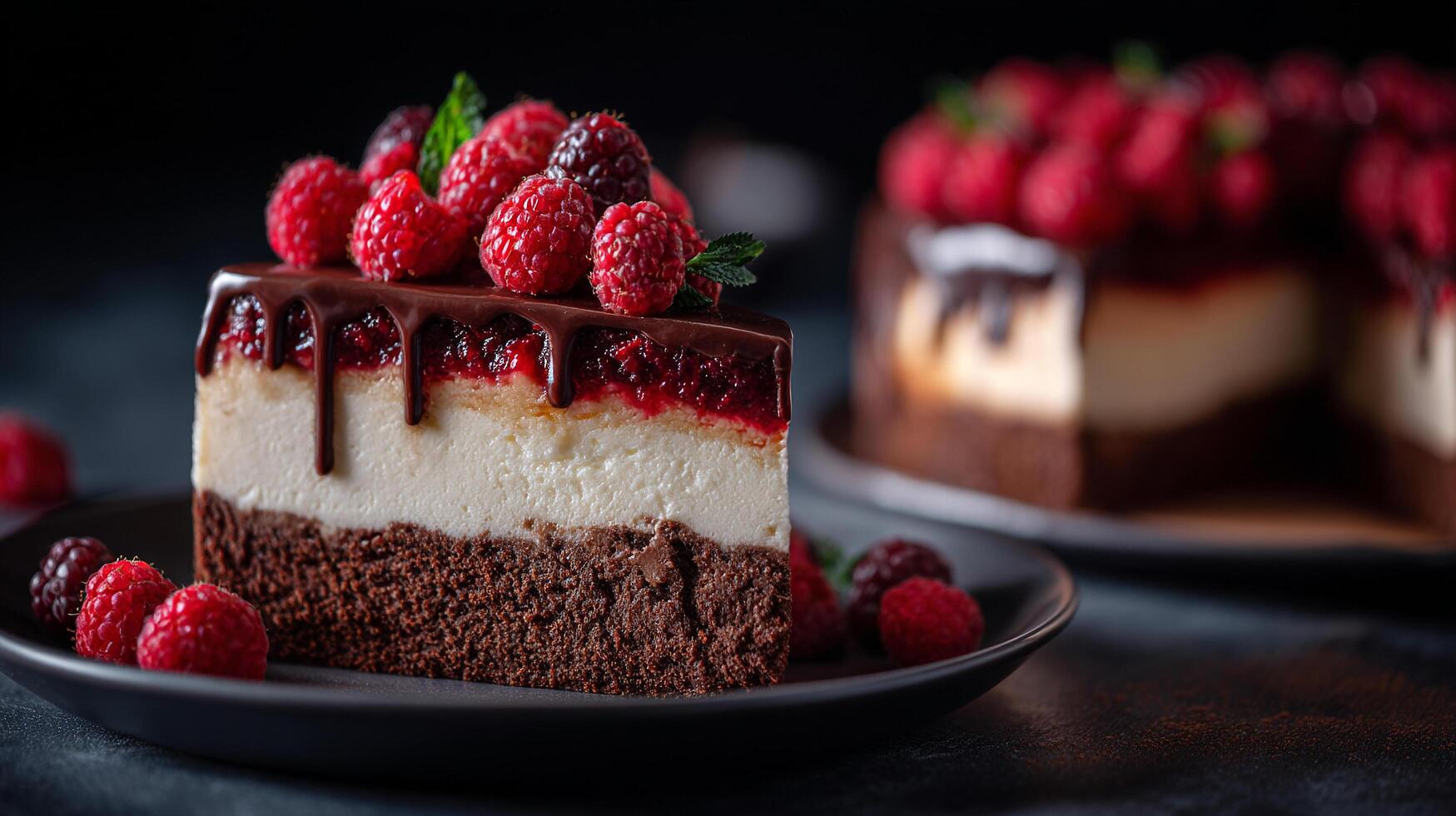 Detailed food photo showing texture of a moist cake