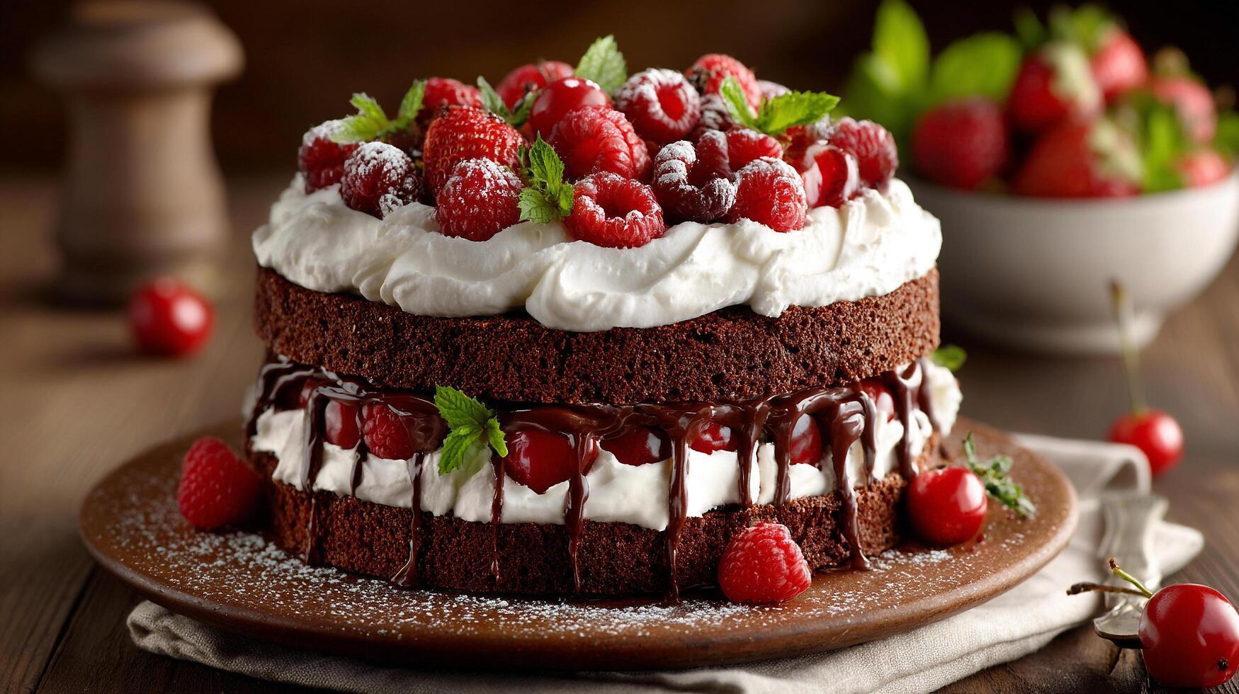 Professional photography of a moist and creamy cake photo