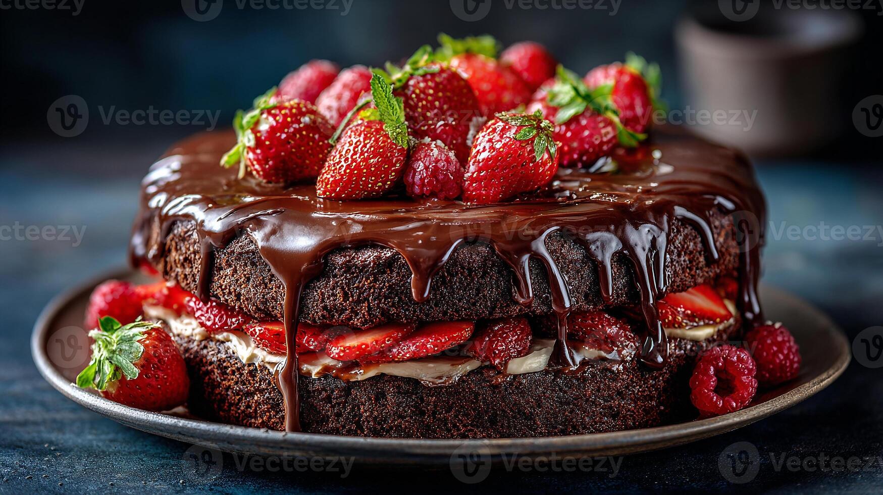 High quality close up photo of a dessert cake