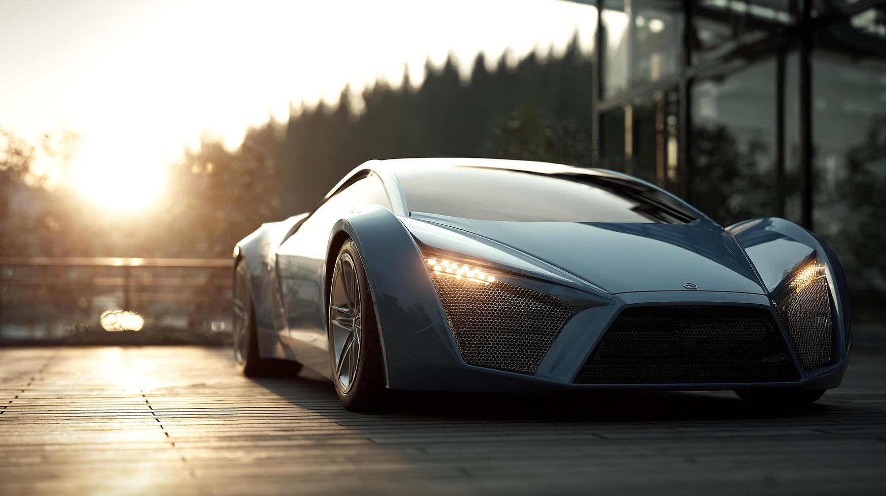 Daytime photo of sleek and stylish car