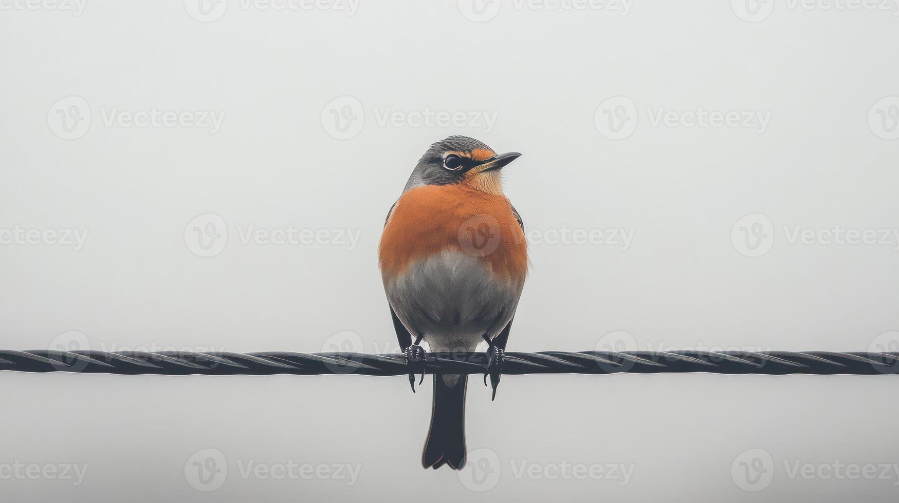 A Colorful Bird Is Perched Calmly On A Wire photo
