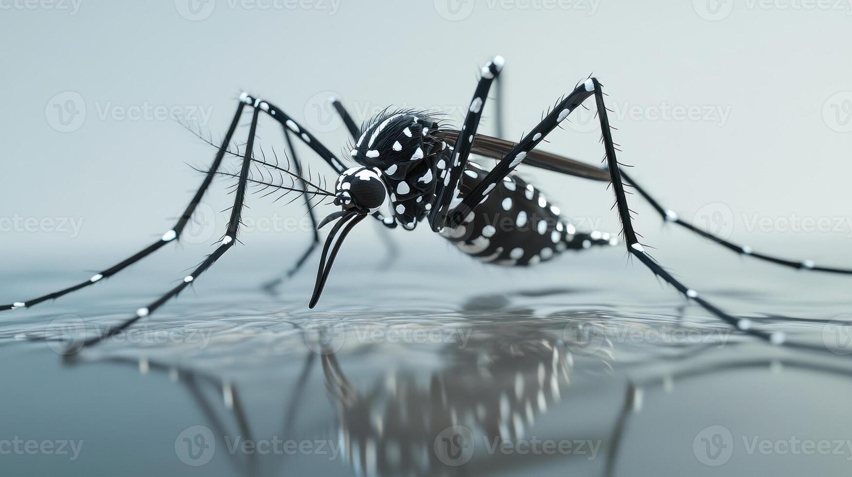 A close up photograph of a detailed mosquito insect specimen photo
