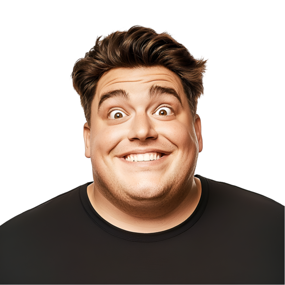 Smiling man glasses friendly facial expression portrait png