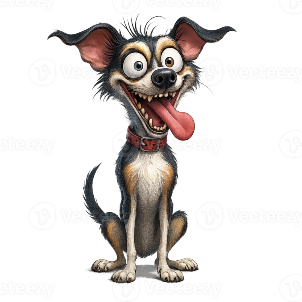 Cartoon dog with tongue out and tongue sticking out png