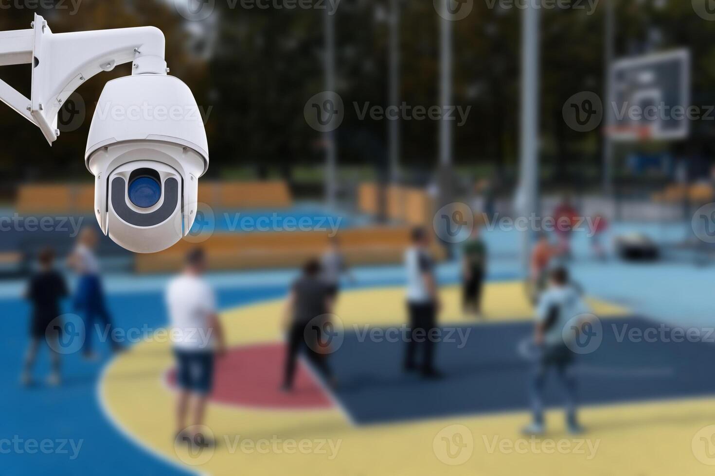 CCTV monitoring, security cameras in a school photo