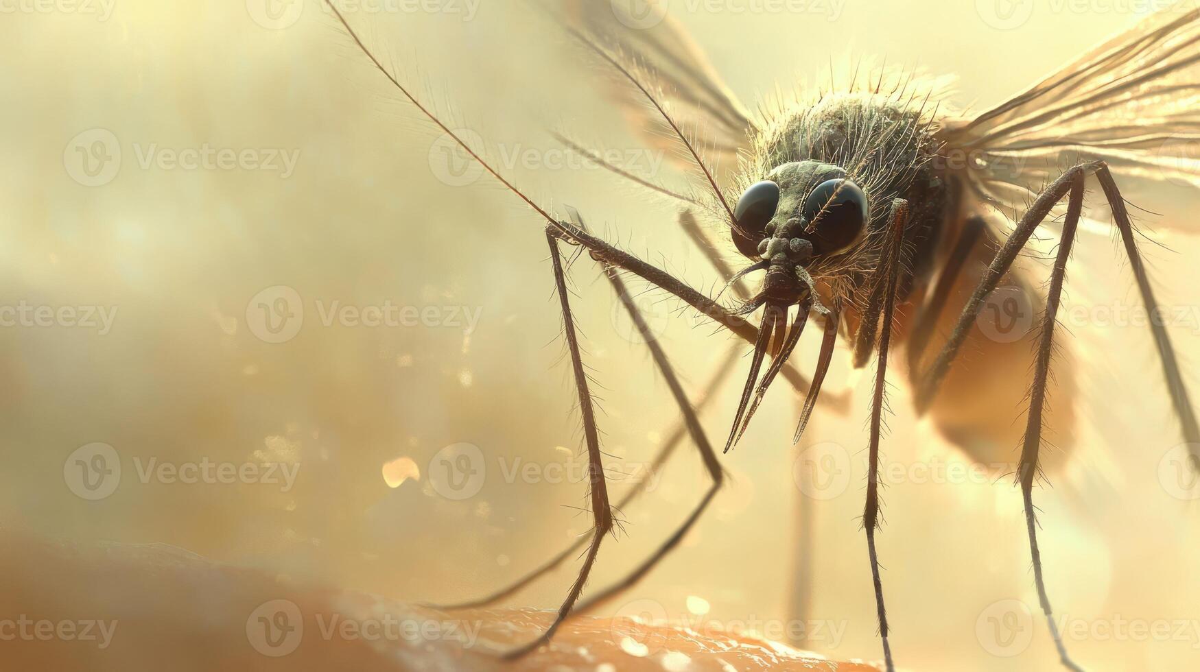 A close up detailed image of a mosquito up close photo