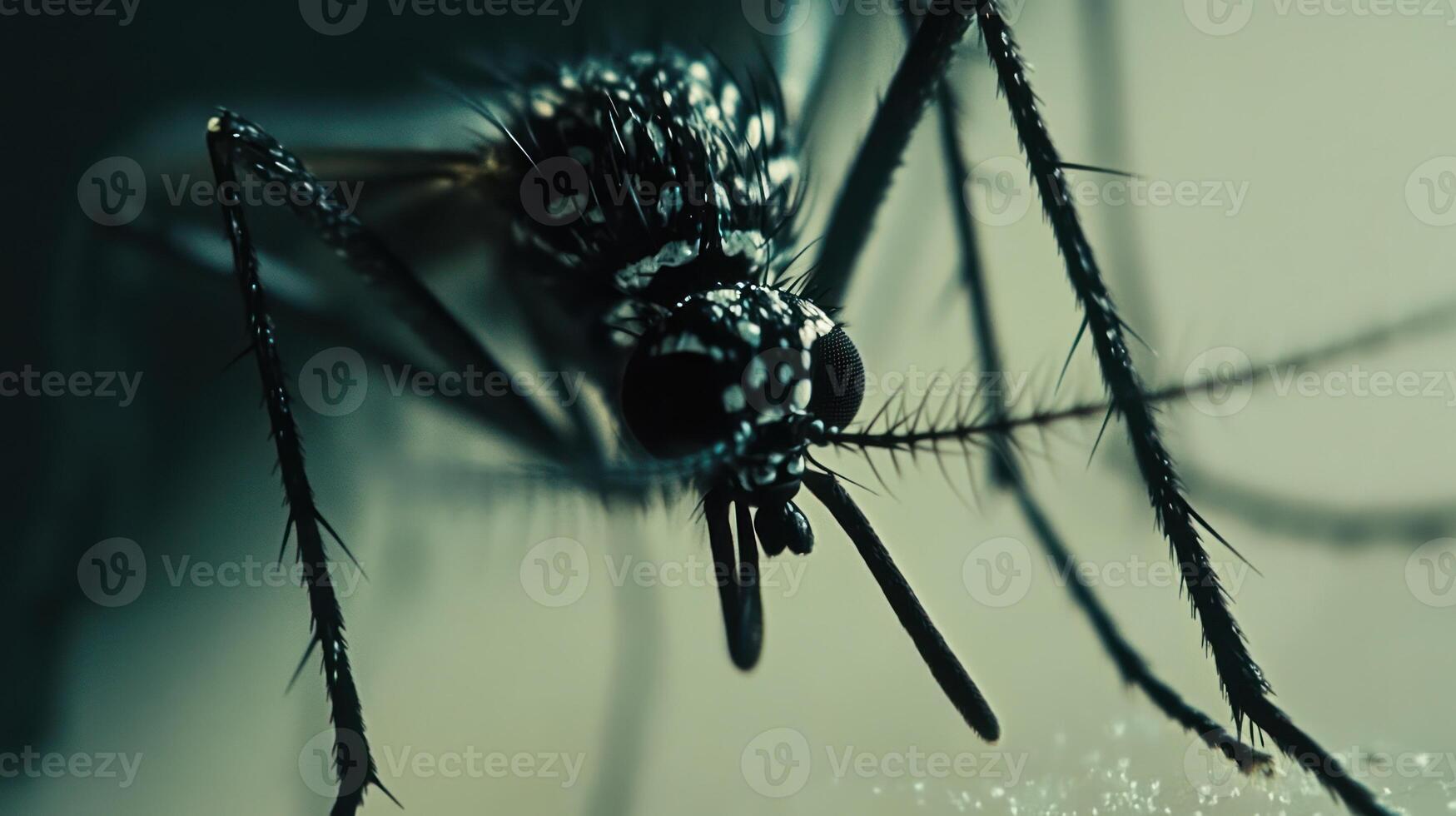Close up view of a mosquito in detail photo