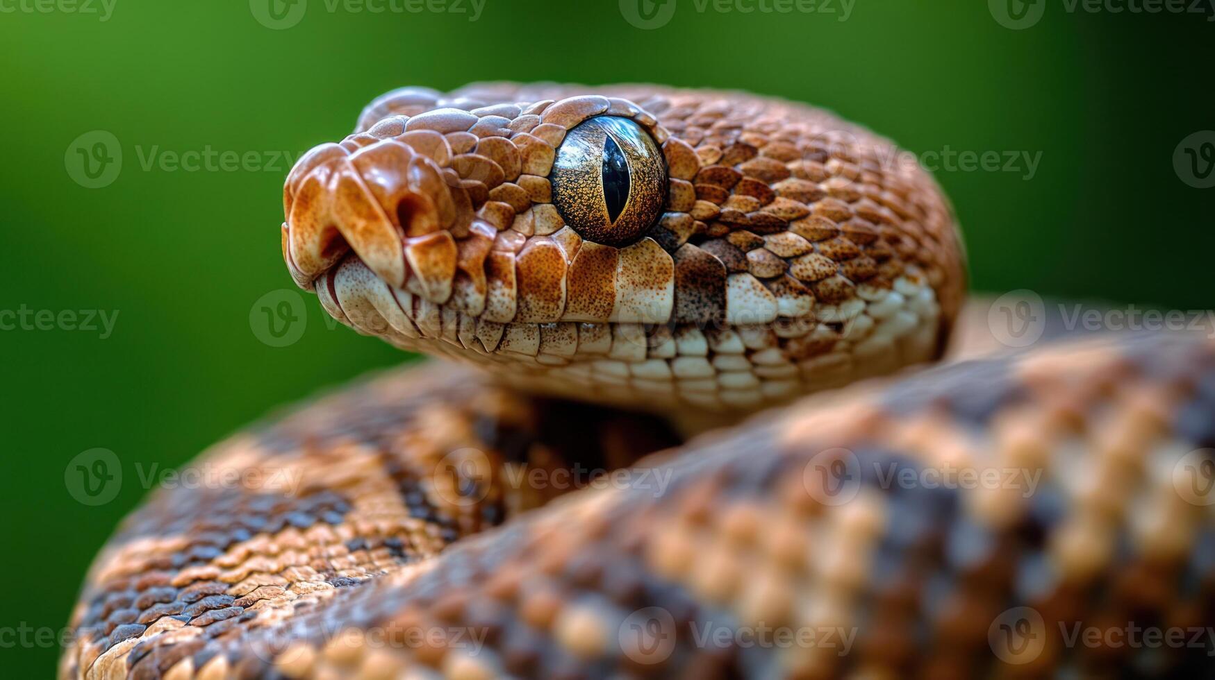 A close up image of a reptile looking towards the camera photo