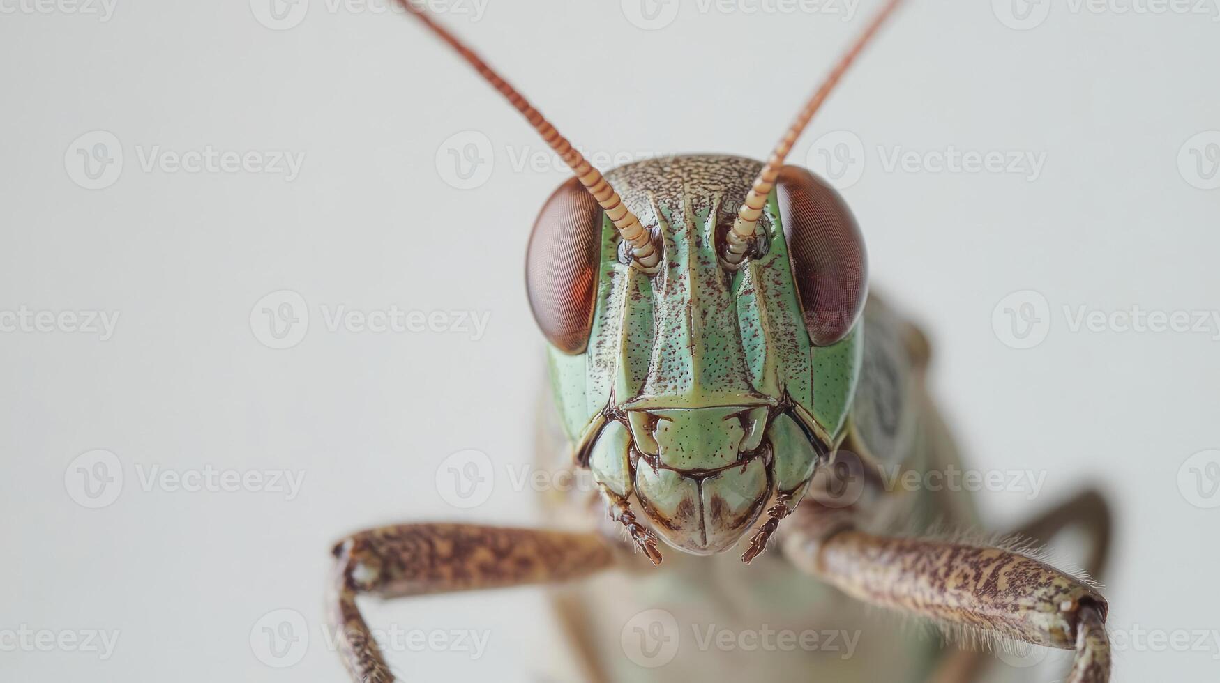 Close up portrait of a large insect with detailed features photo