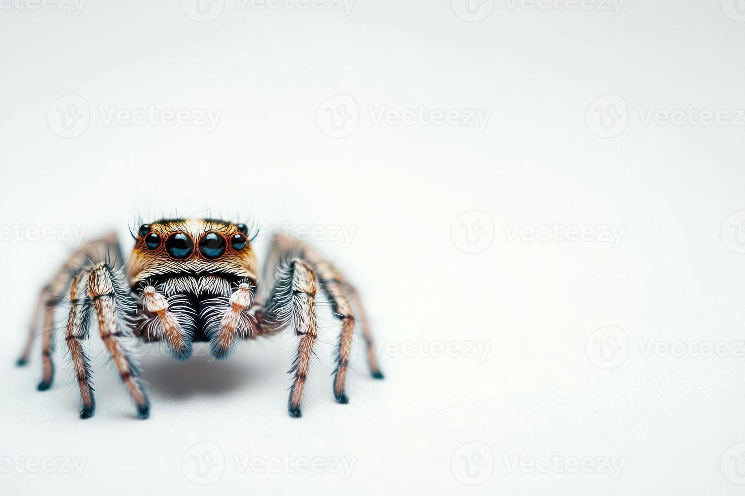 A Close Up View Of A Jumping Spider photo