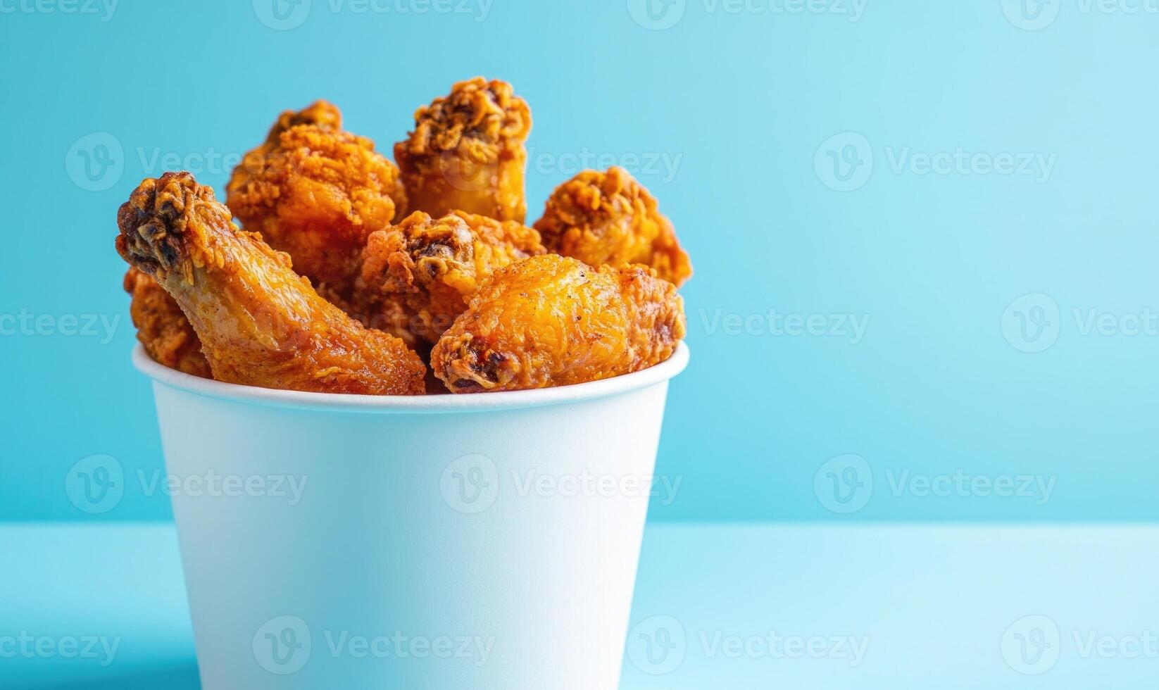 A bucket full of fried chicken photo