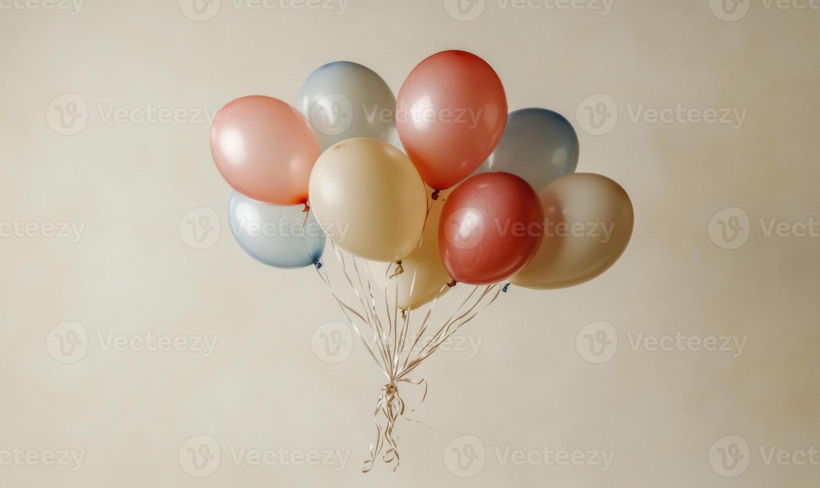 A bunch of balloons are floating in the air photo