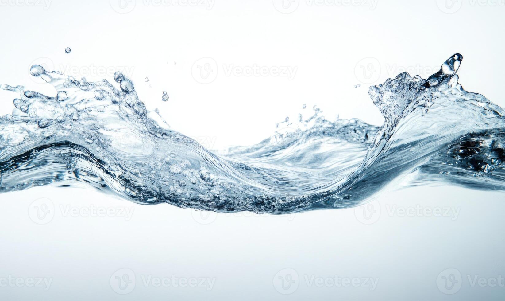 A wave of water with a lot of bubbles photo